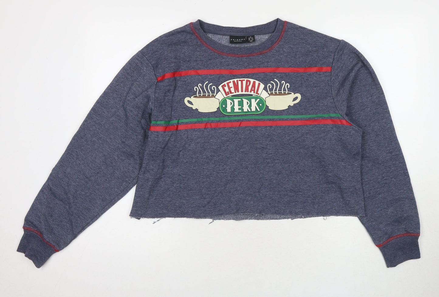 Womens UK Size 12 Friends Blue Pullover Sweatshirt