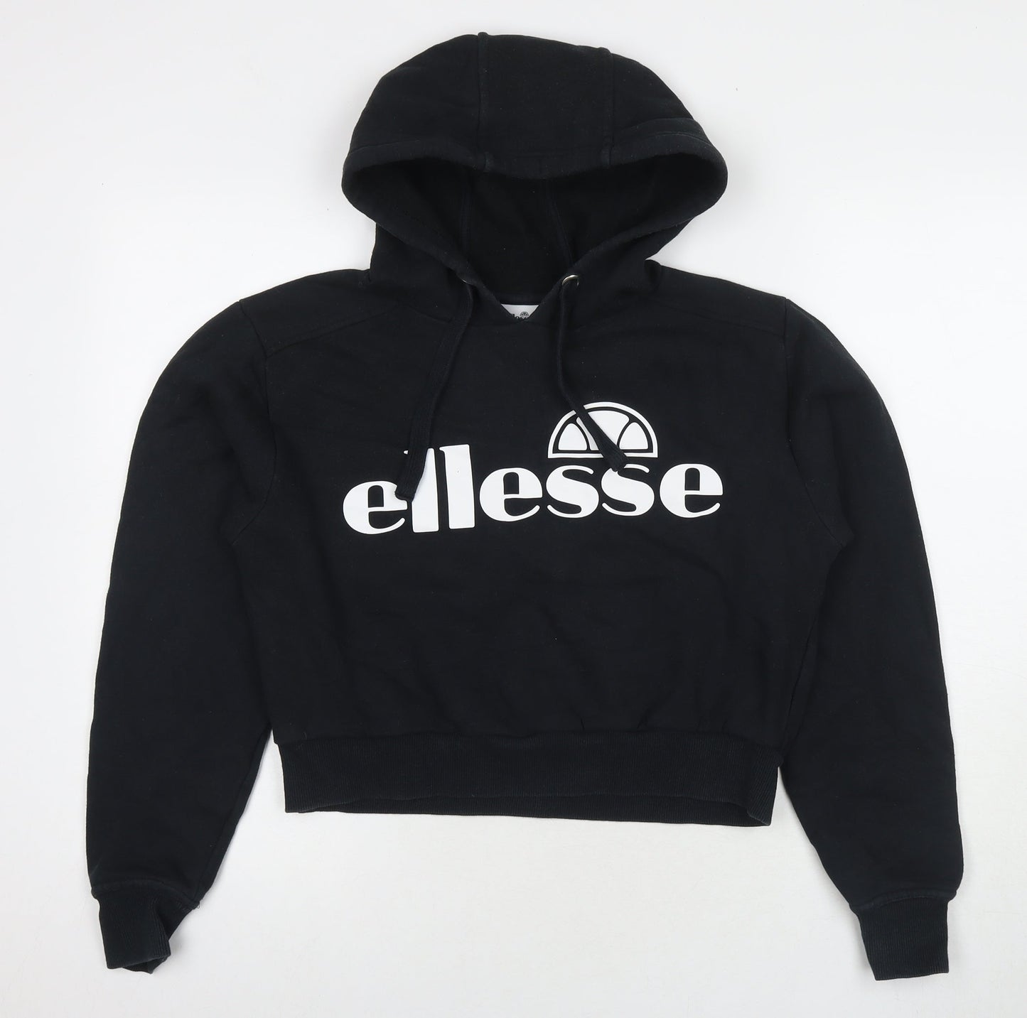 ellesse Womens Black Cotton Pullover Hoodie Size M Pullover