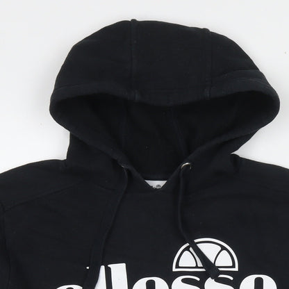 ellesse Womens Black Cotton Pullover Hoodie Size M Pullover