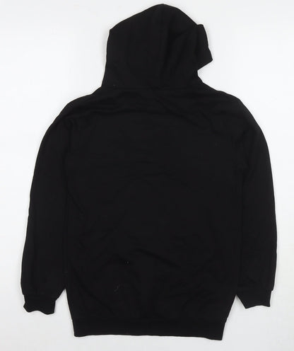 Dgfstm Boys Black Cotton Pullover Hoodie Size 13-14 Years Pullover - Flame