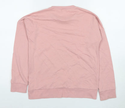 DECATHLON Girls Pink Cotton Pullover Sweatshirt Size 12-13 Years Pullover