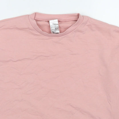DECATHLON Girls Pink Cotton Pullover Sweatshirt Size 12-13 Years Pullover
