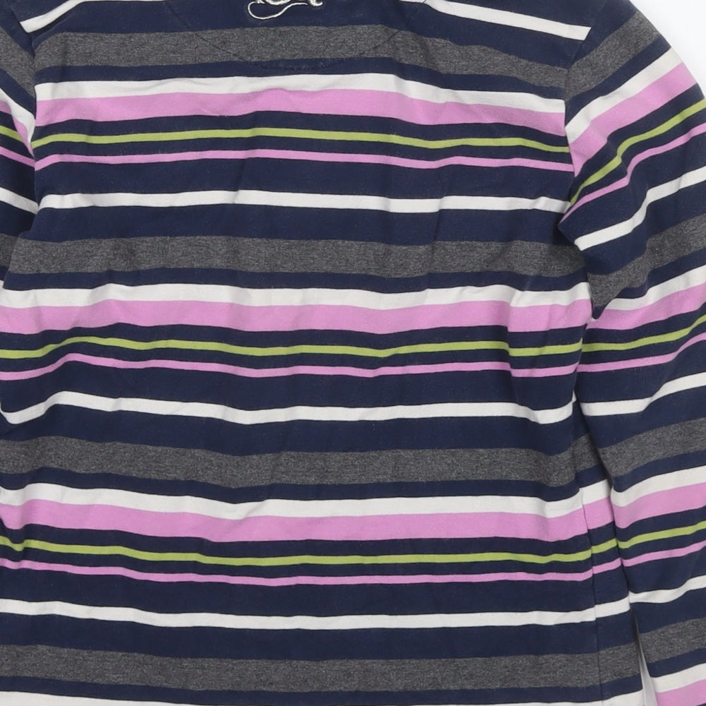 Tottie Womens Multicoloured Striped Cotton Jersey Polo Size XS Collared