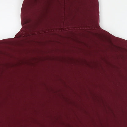 Legend Mens Red Cotton Pullover Hoodie Size M - Logo