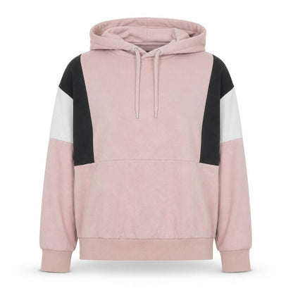 New Look Womens Pink Colourblock Cotton Pullover Hoodie Size S Pullover