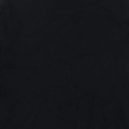 Topman Mens Black Cotton Full Zip Sweatshirt Size S