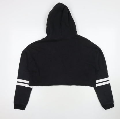 Divided by H&M Womens Black Cotton Pullover Hoodie Size M Pullover - San Francisco California Cropped