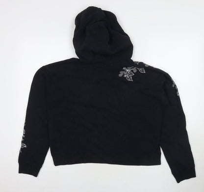 Womens UK Size 12 Jack Wills Black Pullover Hoodie