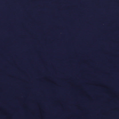 Snenanigans Womens Blue Cotton Full Zip Sweatshirt Size L Snap - Embraided Pumpkins