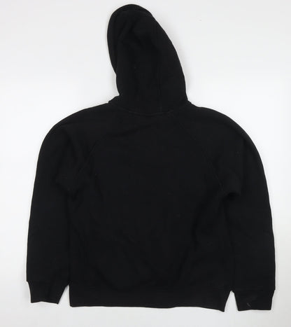 LA Gear Womens Black Cotton Full Zip Hoodie Size 14 Zip