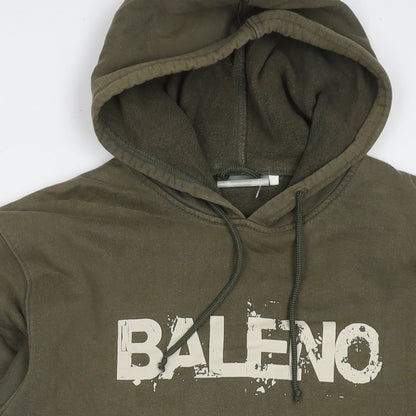 Baleno Mens Green Cotton Pullover Hoodie Size XL - Logo