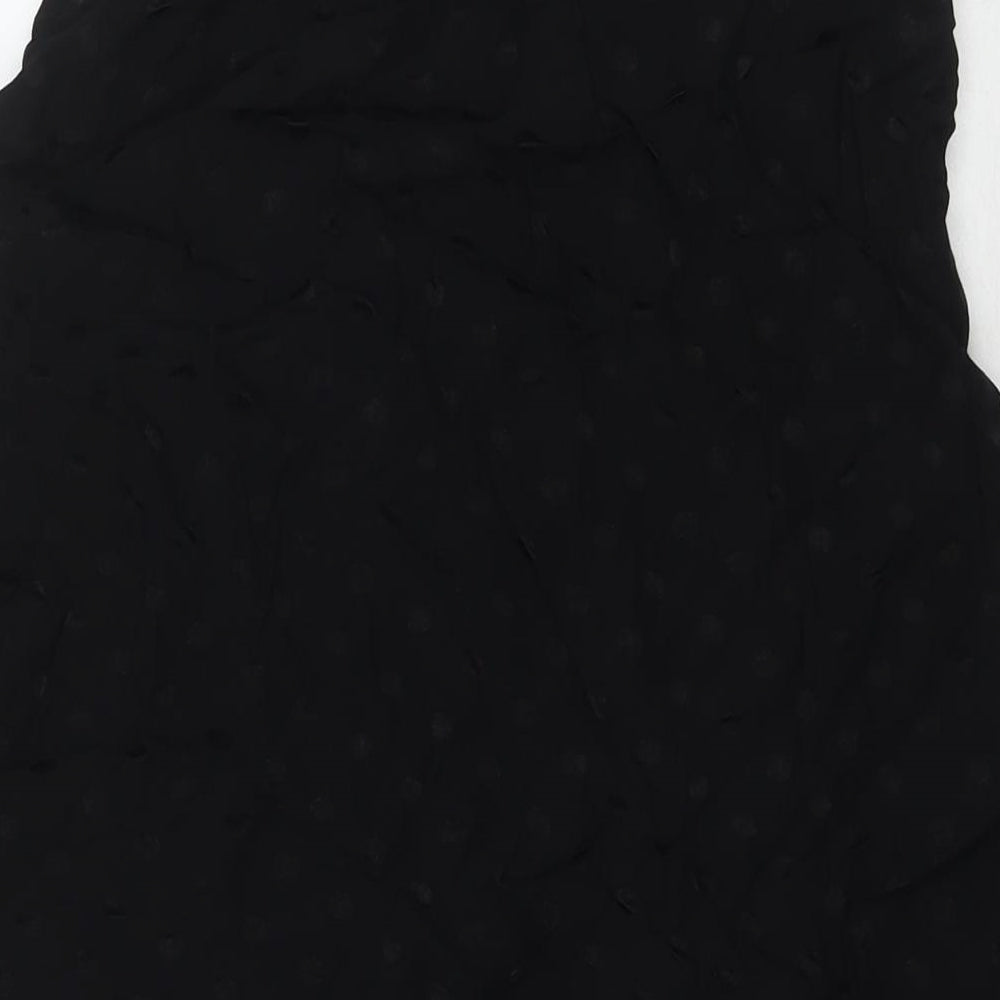 Mango Womens Black Polka Dot Viscose A-Line Skirt Size XS Zip
