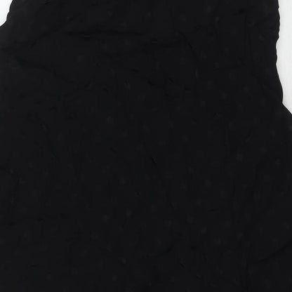 Mango Womens Black Polka Dot Viscose A-Line Skirt Size XS Zip