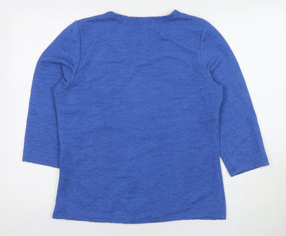 Womens UK Size L Stock Shop Blue Basic Blouse