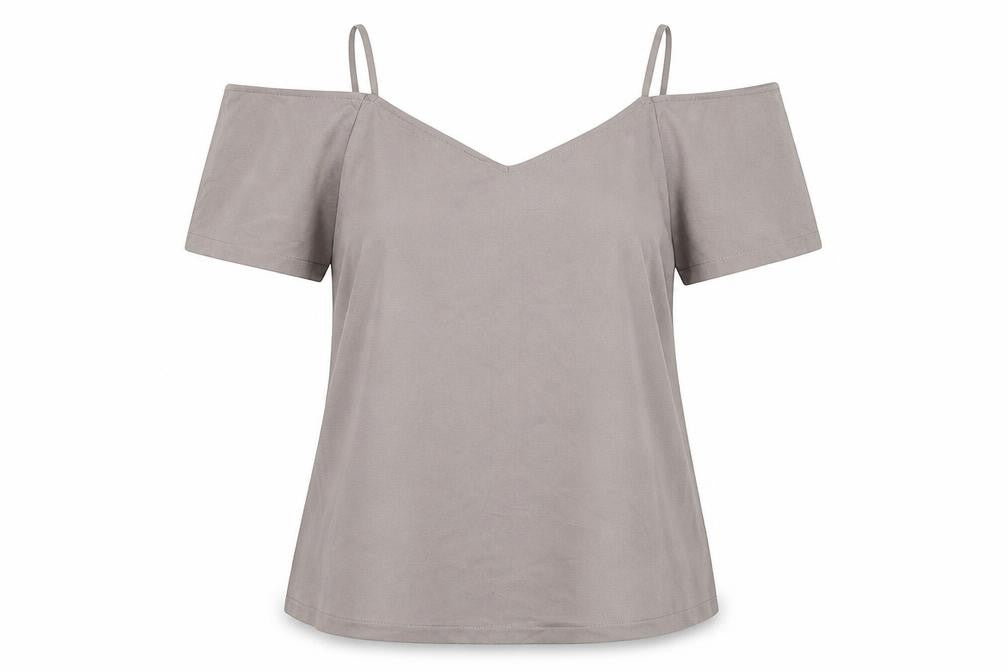 Womens UK Size 12 Boohoo Grey Basic Blouse