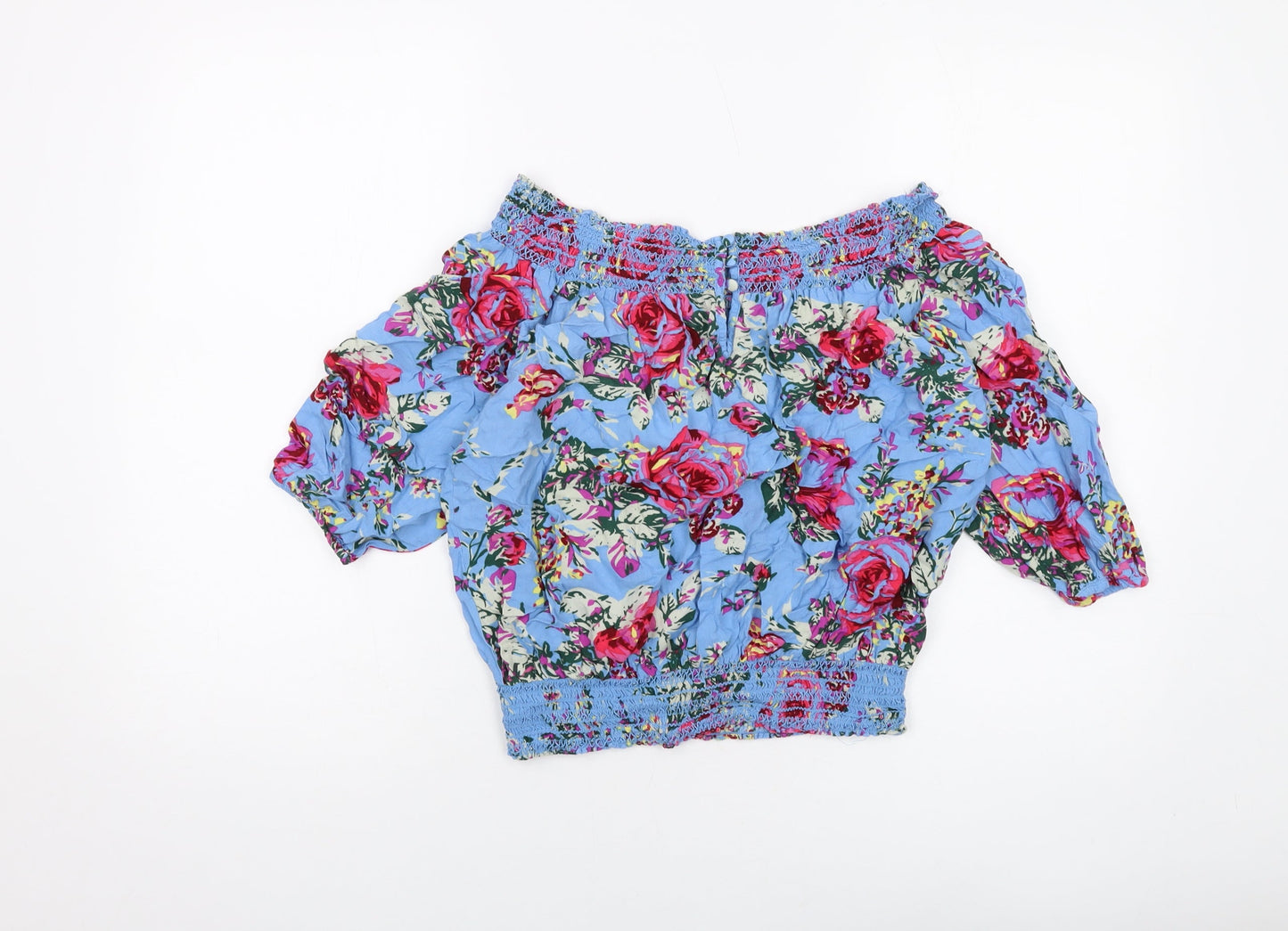 Womens UK Size 10 NEXT Blue Basic Blouse
