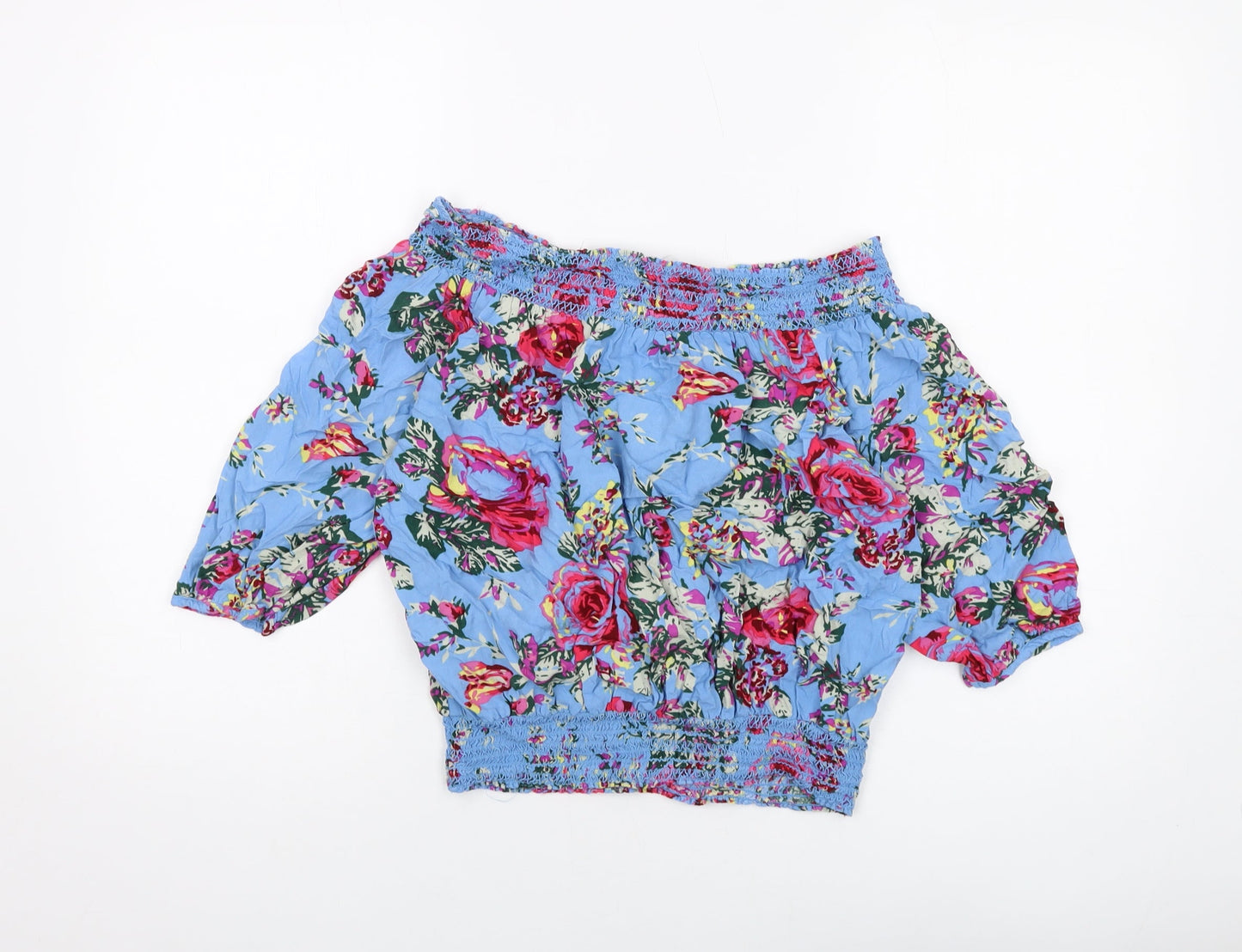 Womens UK Size 10 NEXT Blue Basic Blouse