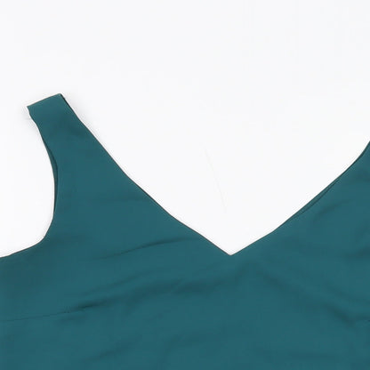 Womens UK Size 8 Wallis Green Basic Tank