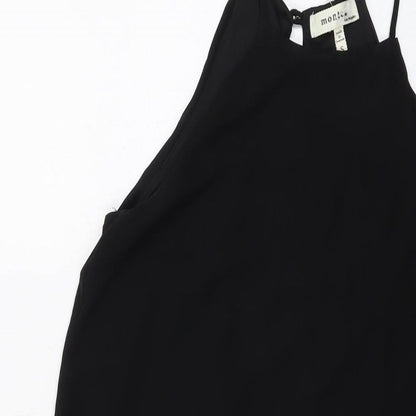 Monteau Womens Black Polyester Tank Dress Size S Round Neck Pullover