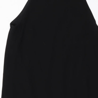 Monteau Womens Black Polyester Tank Dress Size S Round Neck Pullover