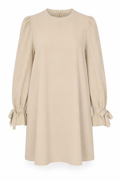 Vero Moda Womens Beige Polyester A-Line Size XL Crew Neck Zip