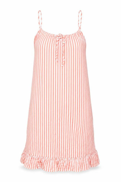 Marks & Spencer Womens Orange Striped Polyester Tank Dress Size 12 Round Neck Pullover