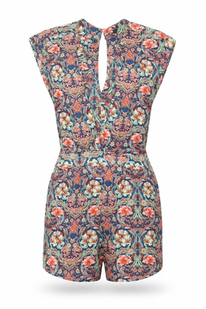 Womens UK Size 6 Warehouse One-Piece Multicoloured Playsuit