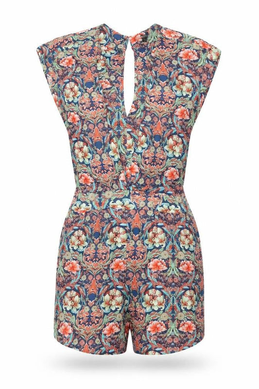 Womens UK Size 6 Warehouse One-Piece Multicoloured Playsuit