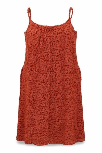 Next Womens Gold Striped Viscose A-Line Size 18 Square Neck Button