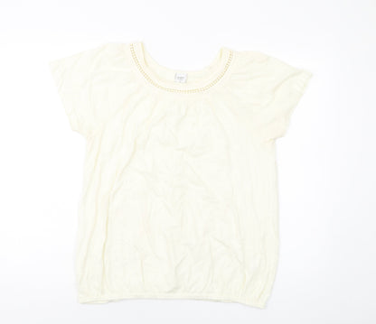 Womens UK Size 14 Cotton Traders Orange Basic T-Shirt