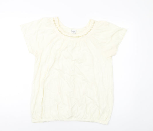 Womens UK Size 14 Cotton Traders Orange Basic T-Shirt