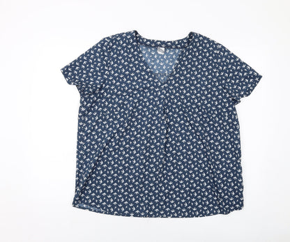 Womens UK Size 18 H&M Blue Basic Blouse