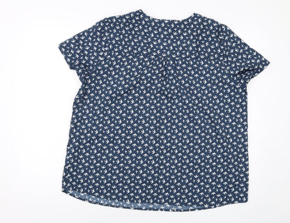 Womens UK Size 18 H&M Blue Basic Blouse