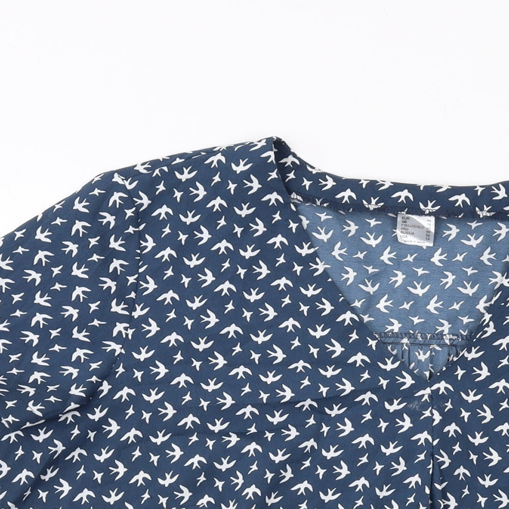 Womens UK Size 18 H&M Blue Basic Blouse
