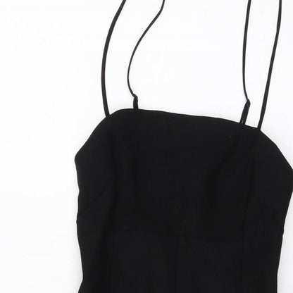Silence + Noise Womens Black Viscose Mini Size XS Square Neck Pullover