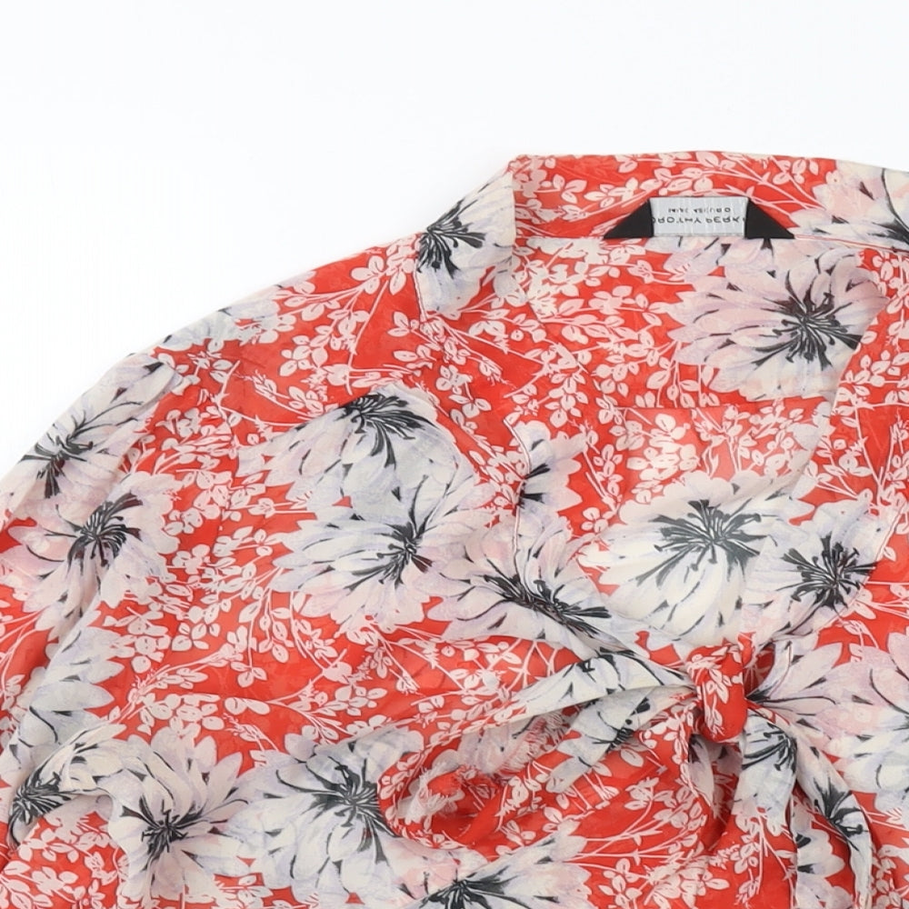 Womens UK Size 14 Dorothy Perkins Red Basic Blouse