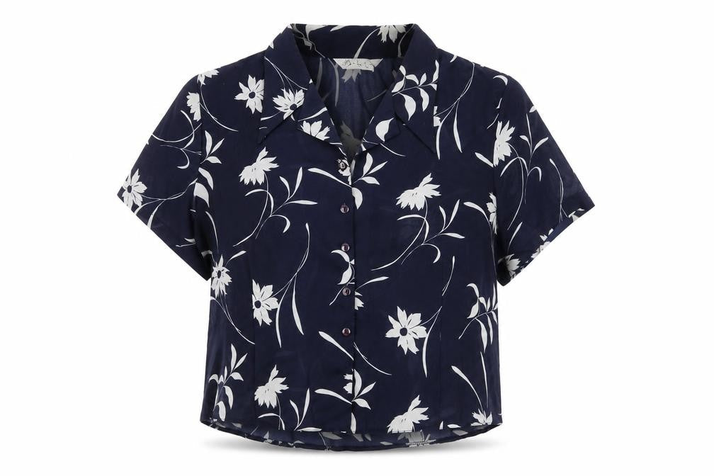 Womens UK Size 24 Berkertex Blue Basic Button-Up