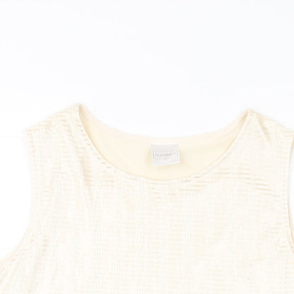 Womens UK Size 16 Classic Beige Basic Tank