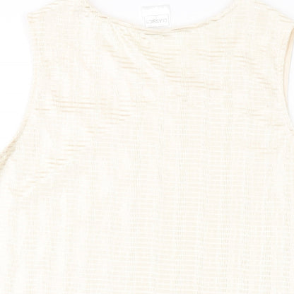 Womens UK Size 16 Classic Beige Basic Tank