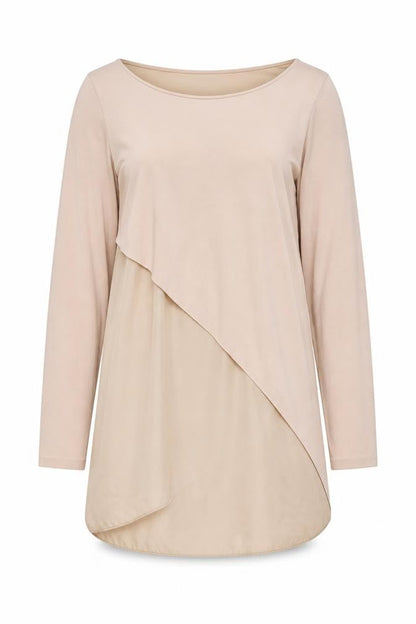 Zraa Womens Pink Polyester Tunic Blouse Size S Round Neck