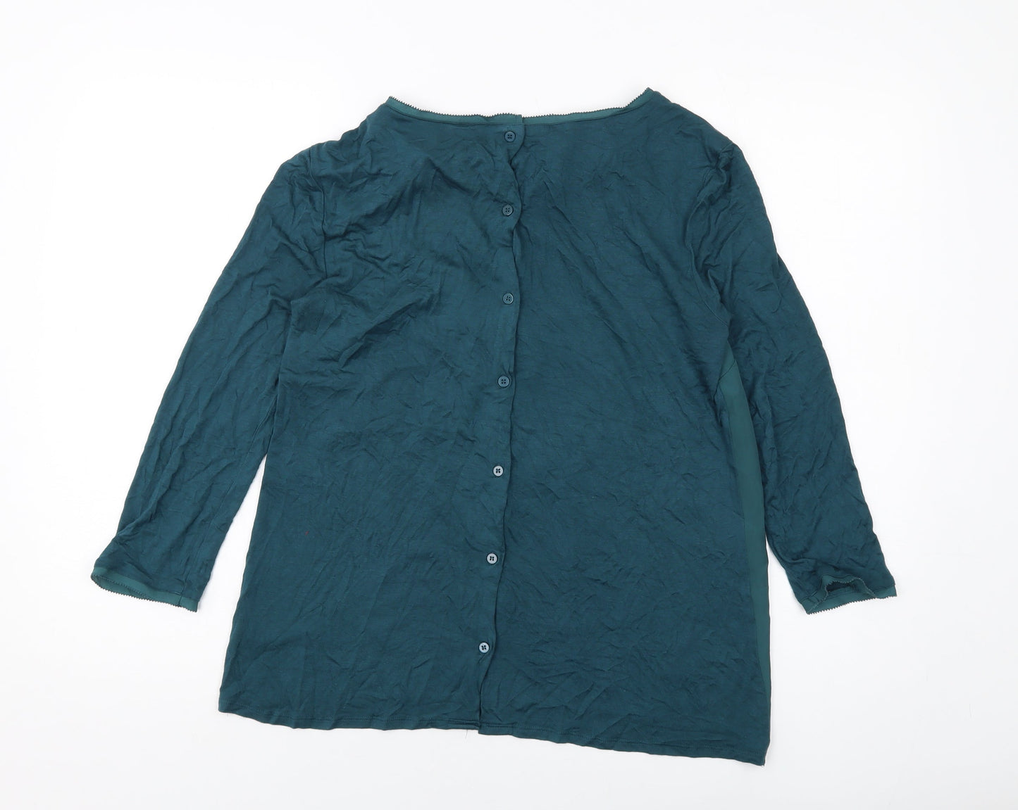 Womens UK Size 12 Warehouse Green Basic Blouse