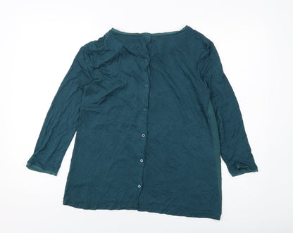 Womens UK Size 12 Warehouse Green Basic Blouse