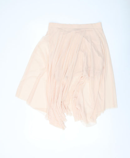 New Look Womens Pink Polyester A-Line Skirt Size 14
