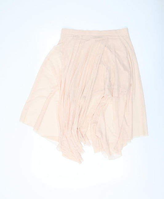 New Look Womens Pink Polyester A-Line Skirt Size 14