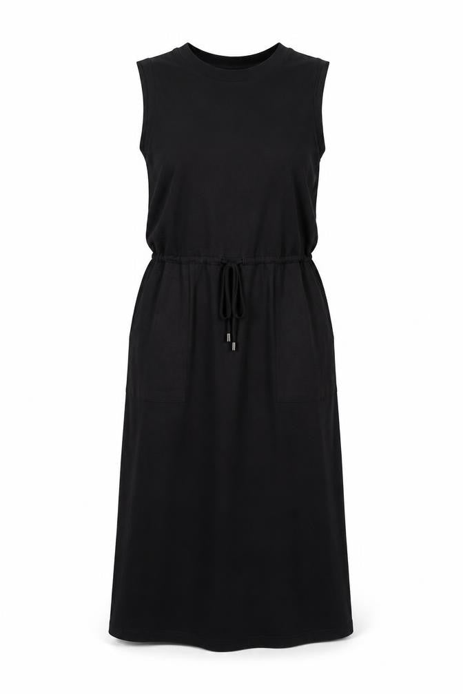 Warehouse Womens Black Viscose A-Line Size 10 Round Neck Pullover