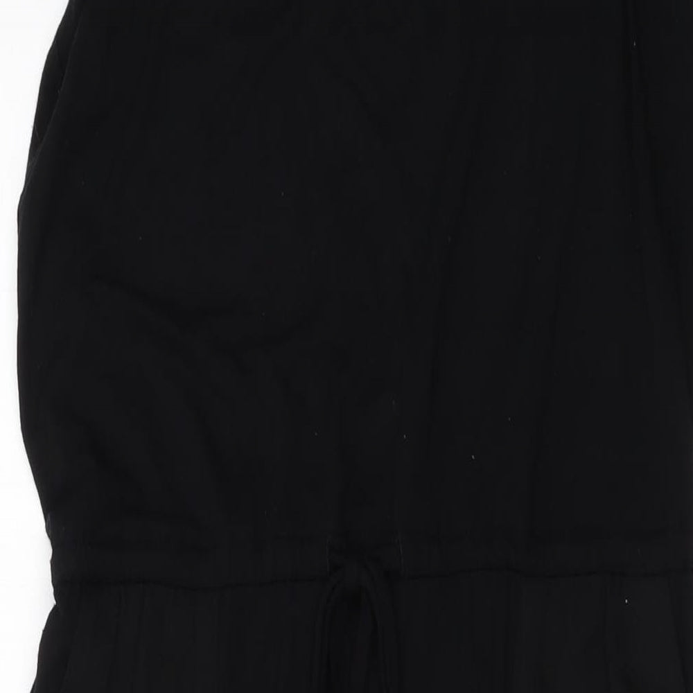 Warehouse Womens Black Viscose A-Line Size 10 Round Neck Pullover