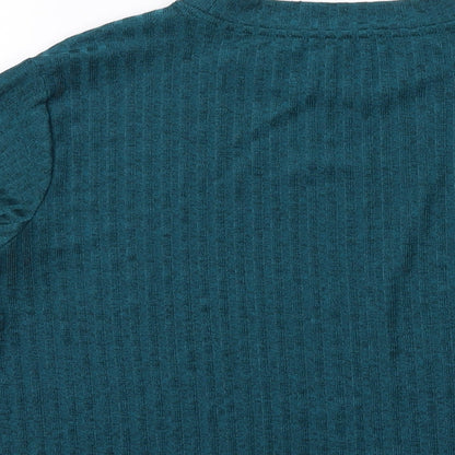 Womens UK Size 18 Marks and Spencer Green Basic T-Shirt