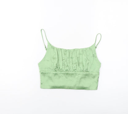 Womens UK Size M Vera & Lucy Green Cropped Tank