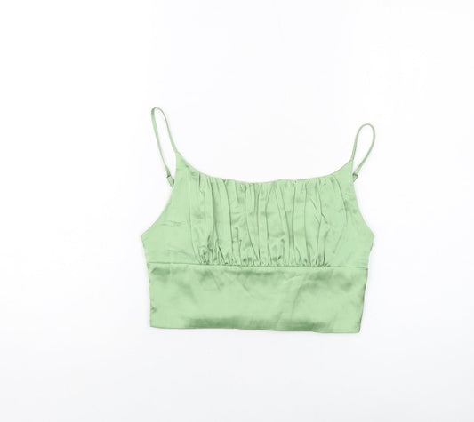 Womens UK Size M Vera & Lucy Green Cropped Tank