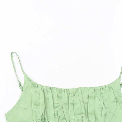 Womens UK Size M Vera & Lucy Green Cropped Tank